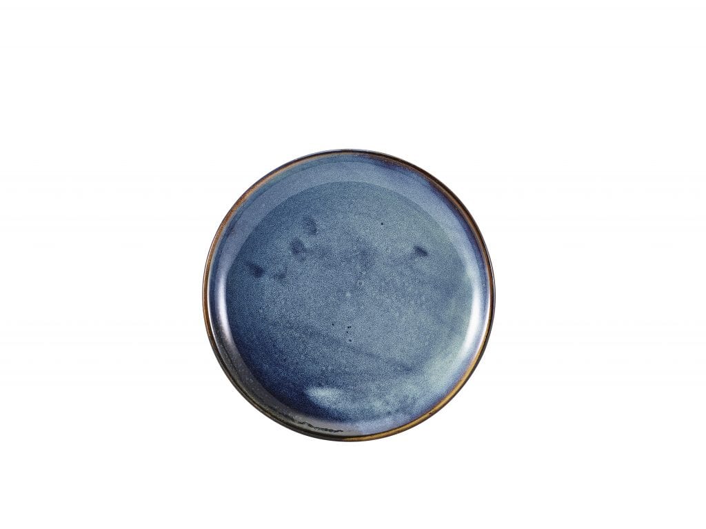 Terra Porcelain Aqua Blue Coupe Plate 27cm