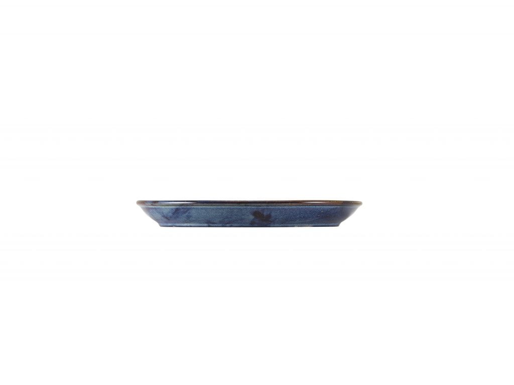 Terra Porcelain Aqua Blue Coupe Plate 27cm - Image 2