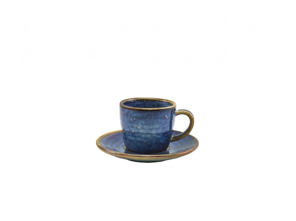 Terra Porcelain Aqua Blue Espresso Cup 9cl / 3oz - Image 2
