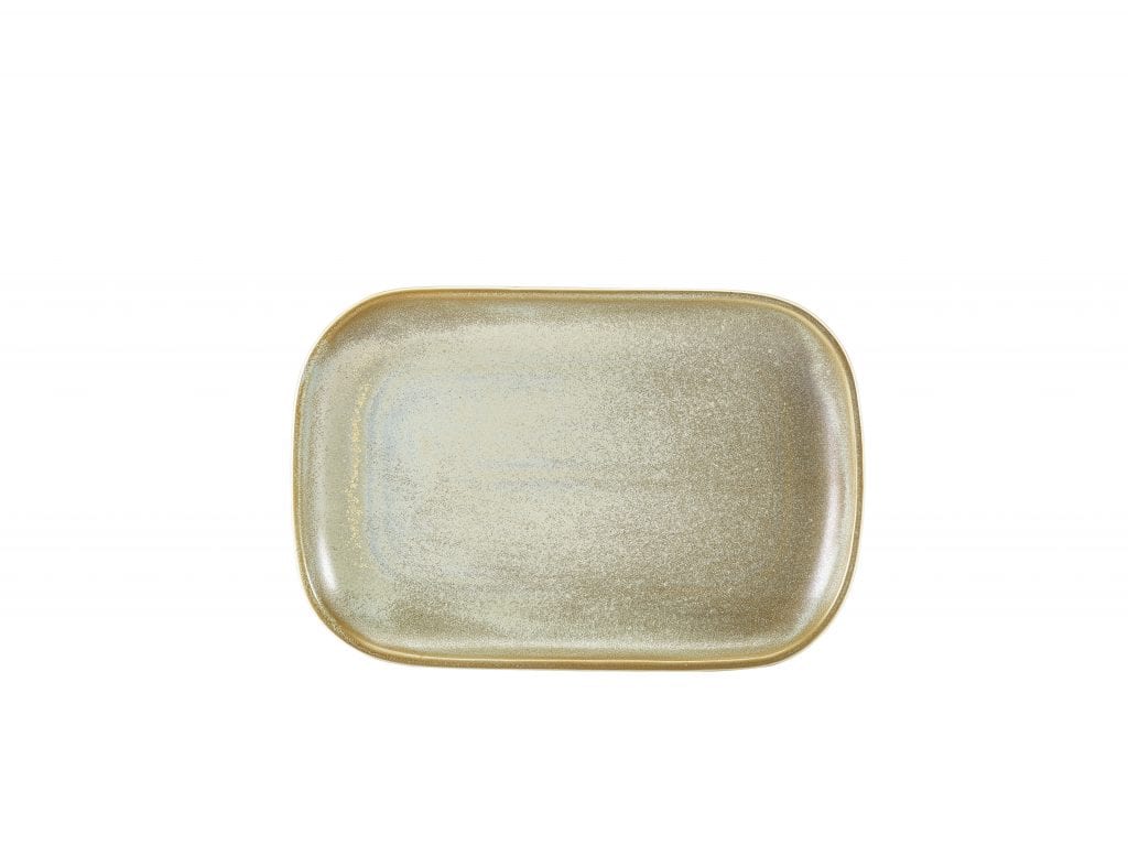 Terra Porcelain Grey Rectangular Plate 24 x 16.5cm