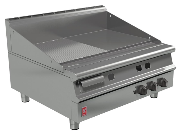 Falcon Dominator Plus 900mm Steel Plate Gas Half Ribbed Griddle