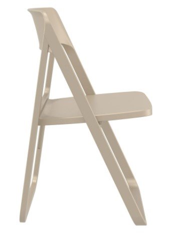 Dream Folding Chair Taupe Side View