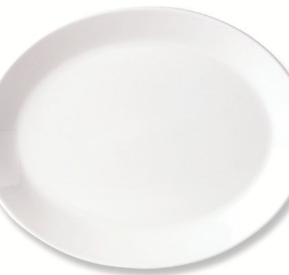 11010139 Simplicity White Oval Coupe Plate 20.25cm 8in