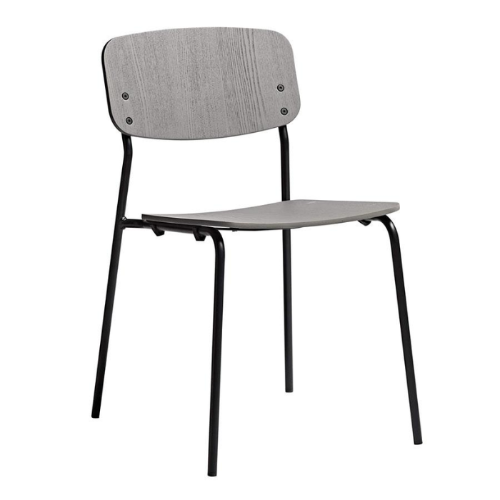 ZA.1571C Vorsta Side Chair - Grey Ash _ Black Frame