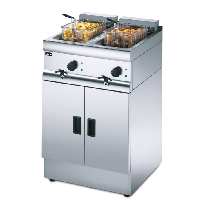 J18 Silverlink Electric Free-standing Twin Tank Fryer – 2 Baskets – W 600 mm – 2 x 9.0 kW