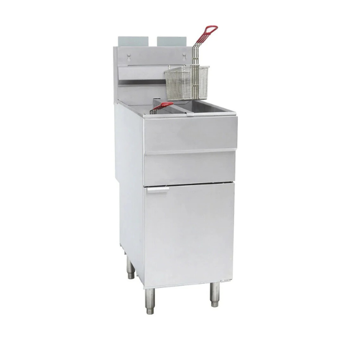 GF120T 4 Burner Twin Tank Gas Fryer with Twin Baskets with Seperate Oil