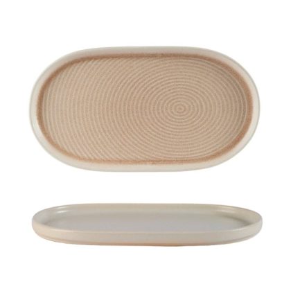 Rustico Premium 198033NU Nude Oval Platter 33 x 18cm