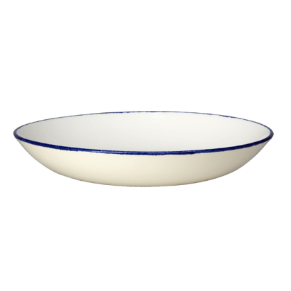17100545 Blue Dapple Coupe Bowl 29cm 11 1_2in Side View
