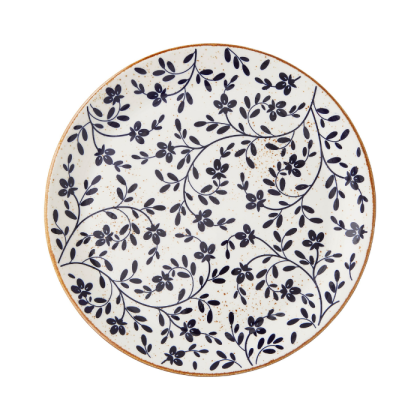 18000544 Steelite Flora Blue Coupe Plate 28cm 11in