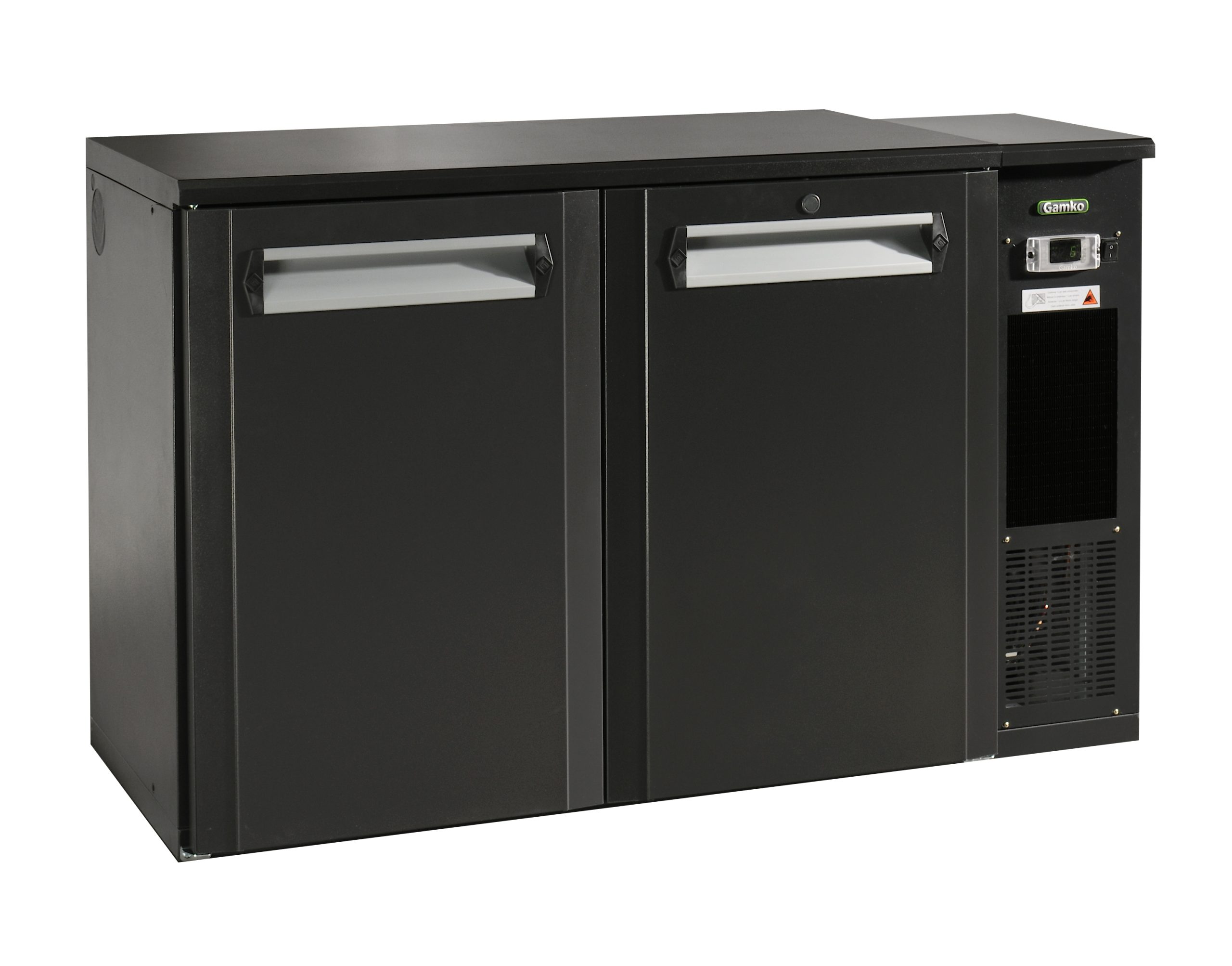 FK25_8R Gamko Anthracite Ext 2 Door 2 x 50L Undercounter Keg Cooler