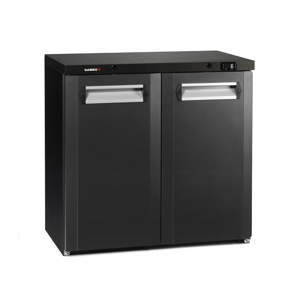LG3-250 Gamko Double Anthracite Solid Door Low Height Bottle Cooler