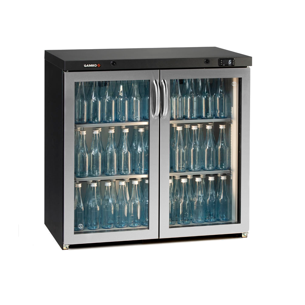 MG3-250GCS Gamko 2 Glass Door Anthracite Body 250L Bottle Cooler