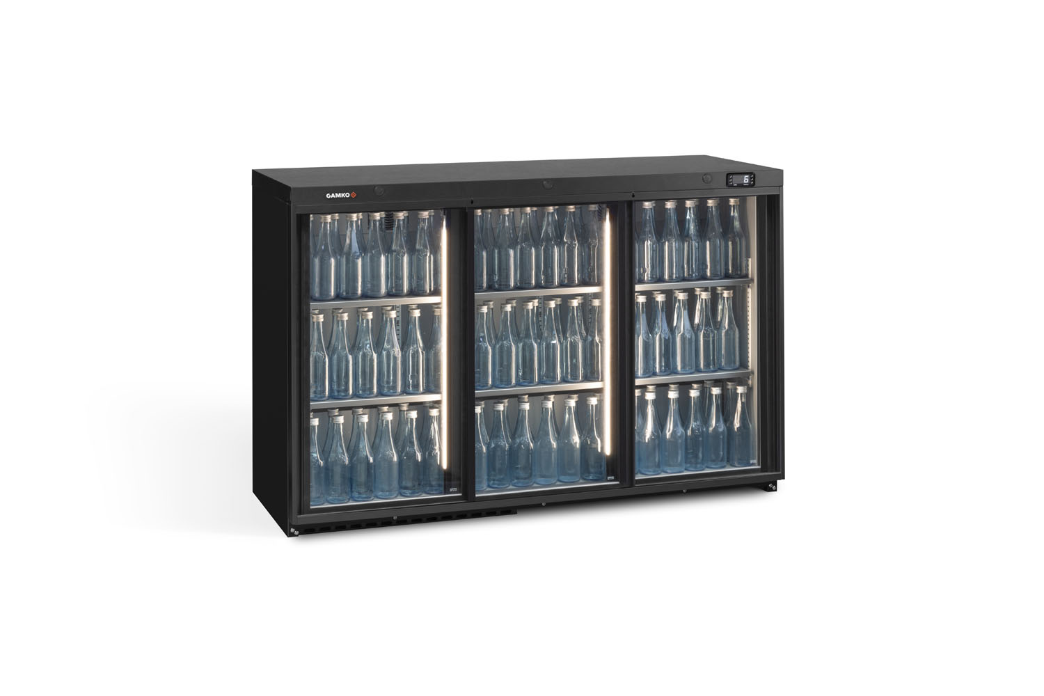 MG3-315SD Gamko 3 Anthracite Glass Sliding Door 315L Bottle Cooler